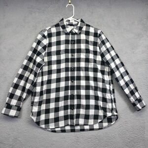 J. Crew Black and White Plaid Button Down Shirt